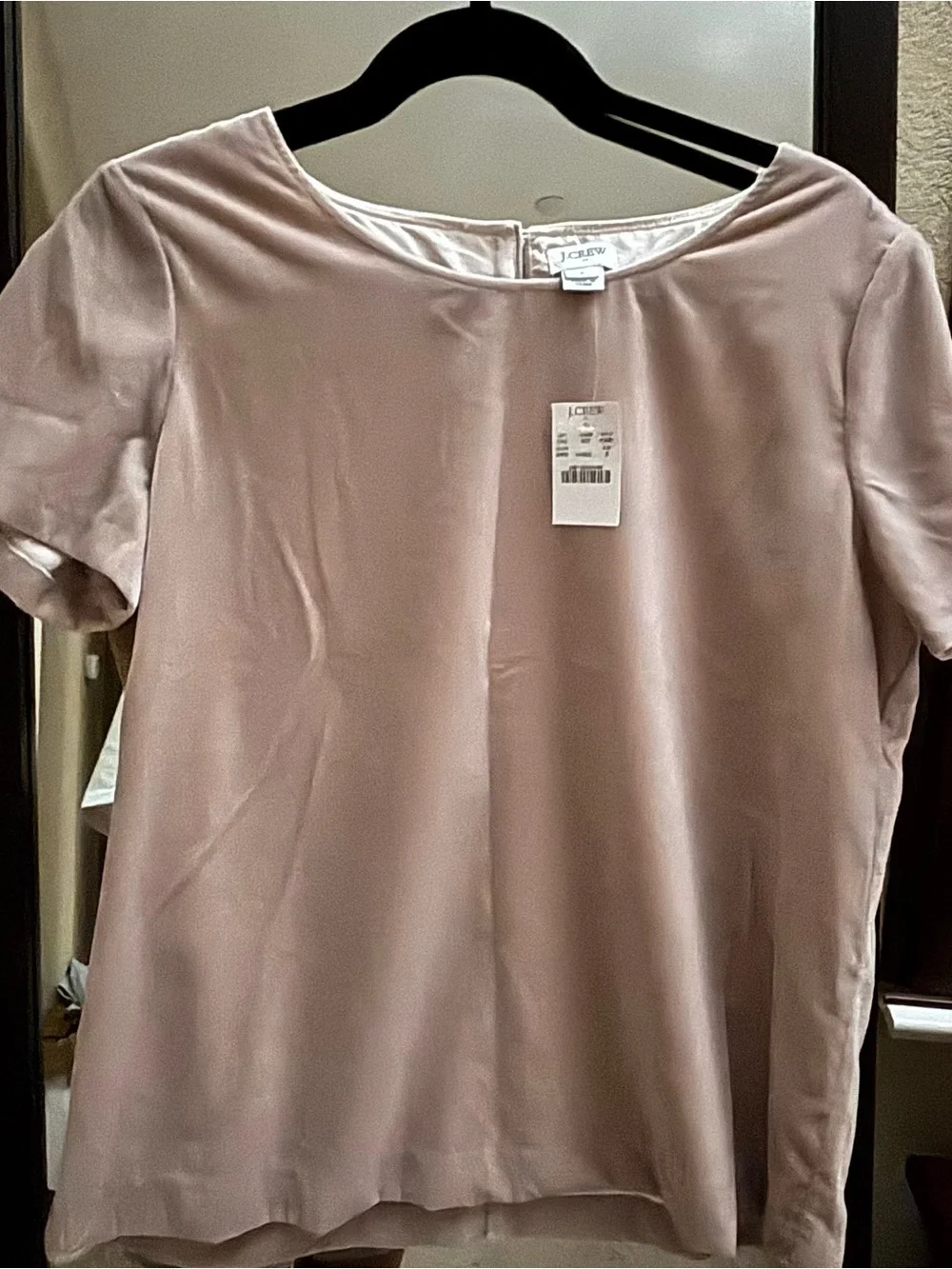 J. Crew Short-Sleeve velvet Top —